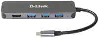 Разветвитель USB 3.0 D-link DUB-2333/A1A 3*USB3.0, USB-C/PD3.0, HDMI