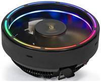 Кулер Exegate Dark Magic EE126A-RGB EX286155RUS LGA775 / 1150 / 1151 / 1155 / 1156 / 1200 / AM2 / AM2+ / AM3 / AM3+ / AM4 / FM1 / FM2 / 754 / 939 / 940 (Al black coating, fan 120mm