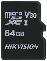 Карта памяти 64GB HIKVISION HS-TF-C1(STD)/64G/ADAPTER microSDHC (с SD адаптером) 92/30MB/s, V30