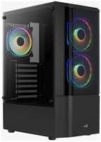 Корпус ATX AeroCool Quantum-G-BK-v2 4710562758511 , без БП, боковая панель из закалённого стекла, 2*USB 3.0, 1*USB 2.0, audio