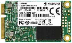 Накопитель SSD mSATA Transcend TS256GMSA230S 230S 256GB SATA 6Gb / s 3D TLC 530 / 400MB / s IOPS 45K / 70K MTBF 2M