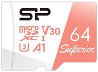 Карта памяти 64GB Silicon Power SP064GBSTXDV3V20 Superior A1 Class 10 UHS-I U3 100 / 80 Mb / s