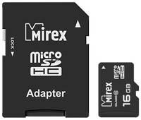 Карта памяти 16GB Mirex 13613-AD10SD16 microSDHC Class 10 (SD адаптер)