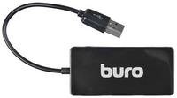 Разветвитель USB 2.0 Buro BU-HUB4-U2.0-SLIM 4порт. черный