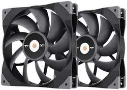 Вентилятор для корпуса Thermaltake TOUGHFAN 14 CL-F085-PL14BL-A 140x140x25mm, 500-2000rpm, 119.1 CFM, 25.2-33.2dBA, 4-pin PWM (2-pack)