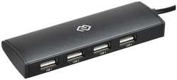 Разветвитель USB 3.1 Digma HUB-4U2.0-UC-B 4*USB 2.0, черный (Digma 1088658)