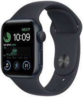Часы Apple Watch SE (2022) GPS 40mm Midnight Aluminum Case with Midnight Sport Band - S / M (MNT73)