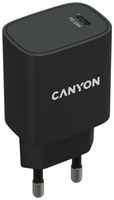 Зарядное устройство сетевое Canyon CNE-CHA20B05 PD 20Вт, USB-C, защита от перегрузки, перегрева, перенапряжения, черный