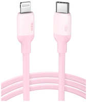 Кабель интерфейсный UGREEN 60625 силиконовый USB-C to Lightning, 1 м, розовый (60625_)