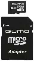 Карта памяти 32GB Qumo QM32MICSDHC10 MicroSDHC Class 10, SD adapter