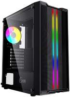 Корпус ATX Powercase Mistral Evo CMIEB-F4S черный, Tempered Glass, 120mm PWM ARGB fan + ARGB Strip, 3*120mm PWM non LED fan