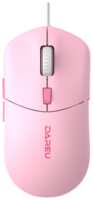 Мышь Dareu LM121 Pink розовая, DPI 800 / 1600 / 2400 / 6400, RGB, 1,8м