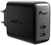 Зарядное устройство сетевое ACEFAST A9 двухпортовое, 40W, USB Type-C / USB Type-C, чёрное (AF-A9-BK)