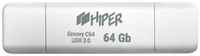 Накопитель USB 3.0 64GB HIPER Groovy С64 HI-USBOTG64GBU787W белый