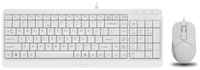 Клавиатура и мышь A4Tech Fstyler F1512 клав: белая, мышь: белая, USB (1454168) (F1512 White)