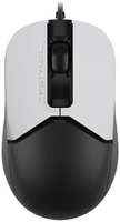 Мышь A4Tech Fstyler FM12S 1454077 белый / черный оптическая (1200dpi) silent USB (3but)