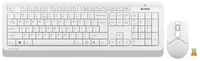 Клавиатура Wireless A4Tech FG1012 WHITE клав: белый мышь:белый USB Multimedia 1599042