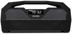 Портативная акустика 2.0 Sven PS-470 SV-015244 черная, 2x9 Вт (RMS), BT, FM, USB, microSD, LED-дисплей