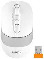 Мышь Wireless A4Tech Fstyler FB10C белый / серый оптическая (2400dpi) BT / Radio USB (4but) 1583792 (FB10C GRAYISH WHITE)