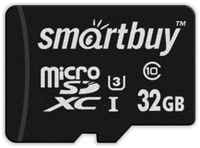 Карта памяти MicroSDHC 32GB SmartBuy SB32GBSDCL10U3L-01 Сlass 10 Pro UHS-I U3, SD адаптер