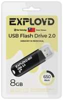 Накопитель USB 2.0 8GB Exployd EX-8GB-650-Black 650, чёрный
