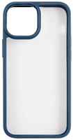 Чехол Usams US-BH768 УТ000028115 пластиковый, прозрачный для iPhone 13 mini, с цветным силиконовым краем, синий (IP13JX03)