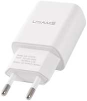 Зарядное устройство сетевое Usams T21 Charger kit УТ000027071 USB T18 2,1A+кабель Lightning 1m, белое (T21OCLN01)
