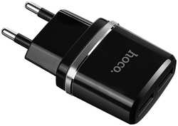 Зарядное устройство сетевое Hoco C12 УТ000024497 с кабелем, Micro-USB, 2*USB, 2.4A, черное