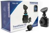 Видеорегистратор TrendVision X2 Dual 1080x1920 / 170 °, 1280х720 / 120°, IPS 1.54″, microSDXC, microSDHC, microSD, черный