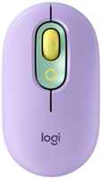 Мышь Wireless Logitech POP 910-006547 USB, 4000 dpi dpi, 4 кнопок, оптическая, фиолетово-зелёная