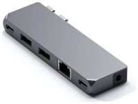 Концентратор Satechi Pro Hub Mini ST-UCPHMIS USB Type-C / USB 4, 2*USB 3.0, mini Jack, серебристый