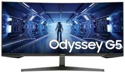 Монитор 34″ Samsung Odyssey G5 LC34G55TWWIXCI VA LED изогнутый 21:9 3440x1440 1ms 2500:1 250cd 178/1