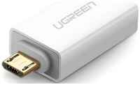 Адаптер UGREEN US195 30529_ micro USB to USB 2.0, цвет: белый
