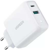 Зарядное устройство сетевое UGREEN CD170 60468 USB Type-A / Type-C, 38W, цвет: белый