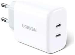 Зарядное устройство сетевое UGREEN CD243 10343_ 2*USB Type-C, 40W, цвет: