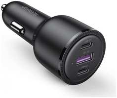 Зарядное устройство автомобильное UGREEN CD239 20467_ 2*USB Type-C, USB Type-А, 69W, цвет: черный