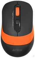 Мышь Wireless A4Tech Fstyler FG10S черный / оранжевый оптическая (2000dpi) silent (4but) (1204066) (FG10S ORANGE)