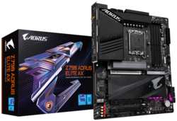 Материнская плата ATX GIGABYTE Z790 AORUS ELITE AX (LGA1700, Z790, 4*DDR5 (7600), 6*SATA 6G RAID, 4*M.2, 3*PCIE, 2.5Glan, WiFi, BT, HDMI, USB Type-C