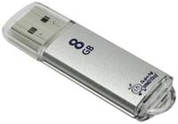 Накопитель USB 2.0 8GB SmartBuy SB8GBVC-S V-Cut серебристый