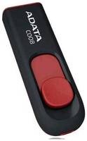 Накопитель USB 2.0 8GB ADATA Classic C008 чёрный / красный (AC008-8G-RKD)