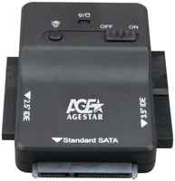 Адаптер AgeStar 3FBCP1 2.5″SSD+ 2.5″/3.5″IDE+ 2.5″/3.5″SATA->USB3.0, пластик, блок питания