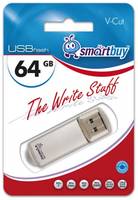 Накопитель USB 2.0 64GB SmartBuy SB64GBVC-S V-Cut серебристый