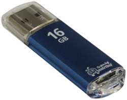 Накопитель USB 2.0 16GB SmartBuy SB16GBVC-B V-Cut голубой