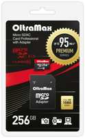 Карта памяти MicroSDXC 256GB OltraMax OM256GCSDXC10UHS-1-PrU3 Class 10 Premium UHS-I U3 (95 Mb/s) + SD адаптер