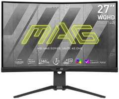 Монитор 27″ MSI MAG 275CQRXF 9S6-3CD54T-005 2560x1440, 16:9, VA, 240Hz, 1ms, 300cd, 178гр/178гр, HAS, HDMI, DP, USB, FreeSync