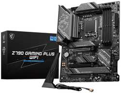 Материнская плата ATX MSI Z790 GAMING PLUS WIFI (LGA1700, Z790, 4*DDR5 (7200), 6*SATA 6G RAID, 4*M.2, 4*PCIE, 2.5Glan, WiFi, BT, HDMI, DP, USB Type-C
