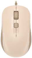 Мышь A4Tech Fstyler FM26S бежевая / коричневая, оптическая, 1600dpi, silent, USB, 4but (1971705) (FM26S USB (CAFE LATTE))