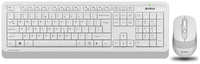 Клавиатура и мышь Wireless A4Tech Fstyler FG1010S клав:белая / серая мышь:белая / серая, USB (1911603) (FG1010S WHITE)