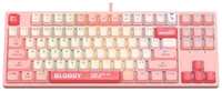 Клавиатура A4Tech Bloody S87 Energy розовая, механическая, USB, for gamer, LED (1971732) (S87 USB  ENERGY PINK)