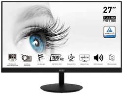 Монитор 27″ MSI PRO MP271A 9S6-3PA2CT-085 1920x1080, 16:9, IPS Flat, 1ms(MPRT), 1000:1, 100M:1, 300nit, 178/178, HDMI 1.4b, DP 1.2a, VGA, Speaker, Til